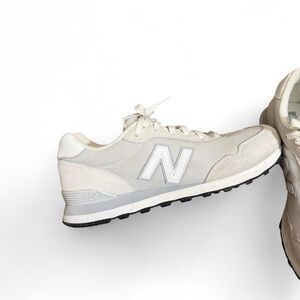 New Balance Cream and Gray Sneakers